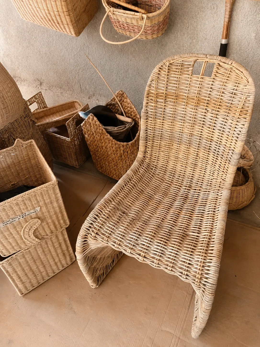 Rattan chaise lounge furniture