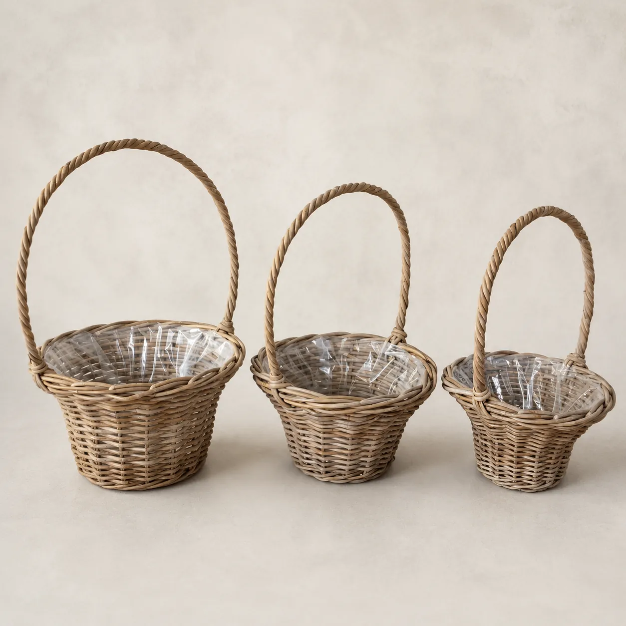 Tall baskets with handles